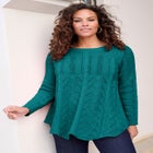 Scallop Hem Pointelle Sweater image number null