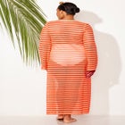 Lightweight Crochet V-Neck Dress Cover Up image number null