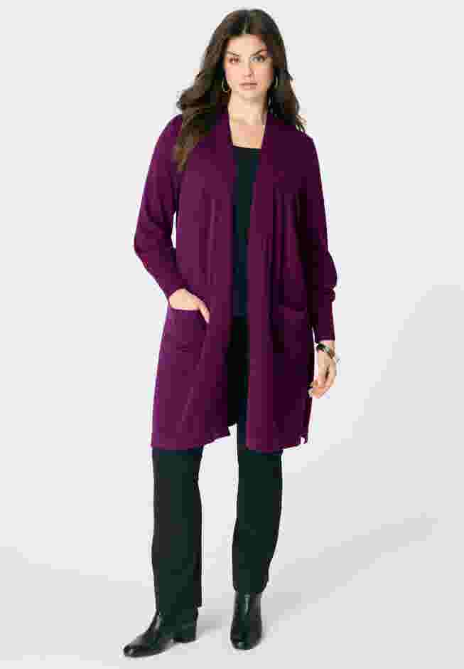 Fine Gauge Open Front Cardigan image number 0