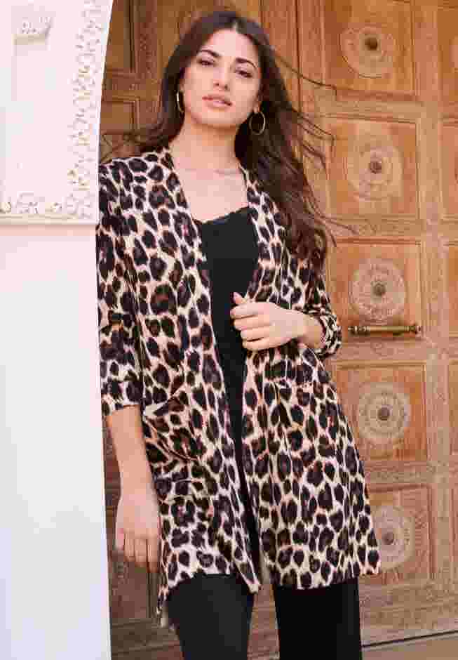 Fine Gauge Open Front Cardigan image number 0