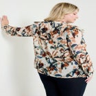 Ruffle Button-Down Blouse image number null