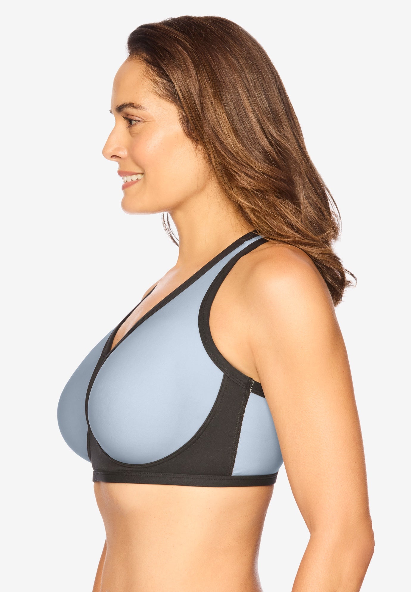 V-Neck Colorblock Sports Bra image number 2