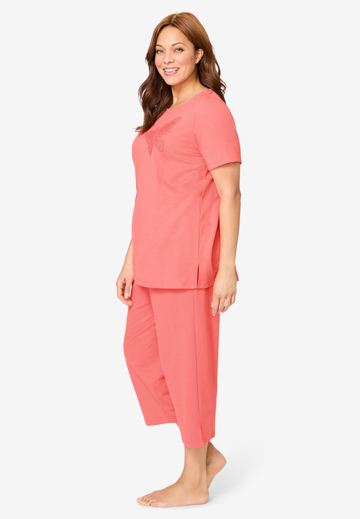 Dreams & Co® 2-Piece Applique Capri image number 2