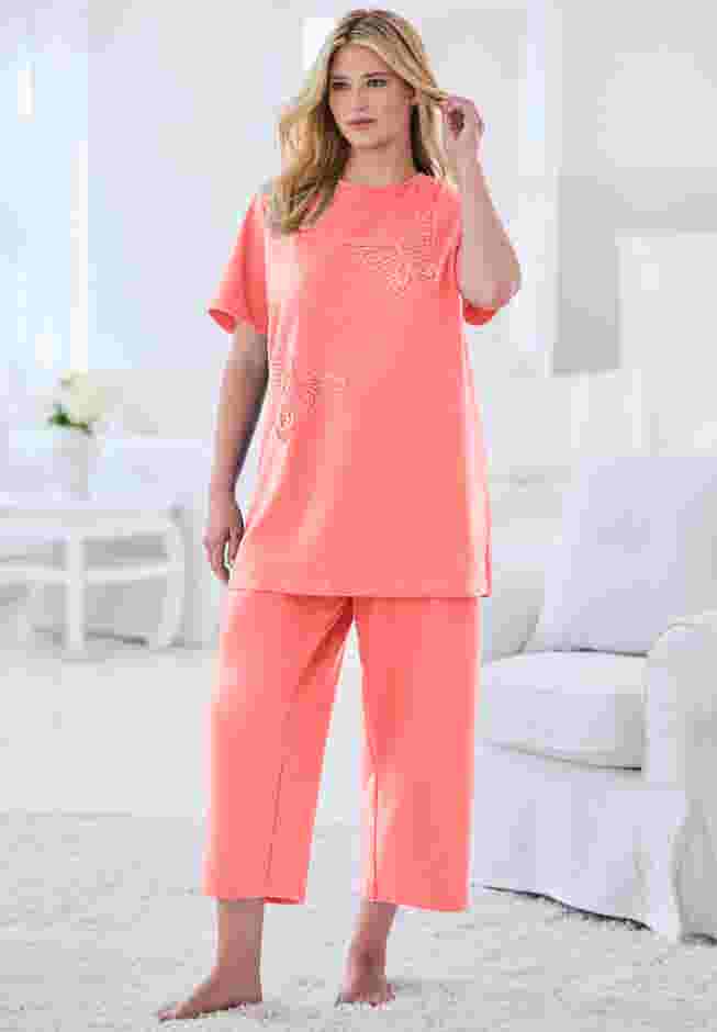 Dreams & Co® 2-Piece Applique Capri image number 0