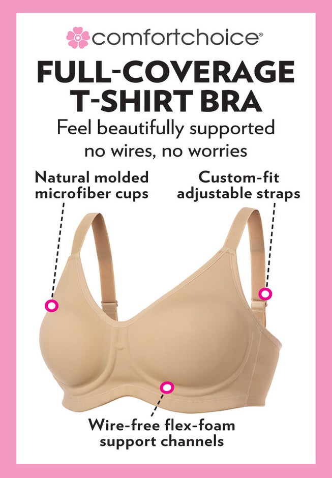 Comfort Choice&reg; Full Coverage Wire Free T-shirt Bra image number 6