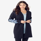 Knit Denim Jacket image number null