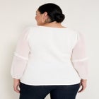 Puff-Sleeve Smocked Blouse image number null