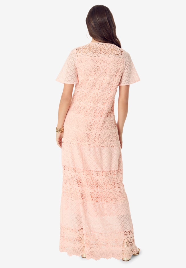 Crochet Lace Maxi Dress image number 1
