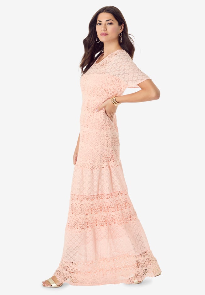 Crochet Lace Maxi Dress image number 1