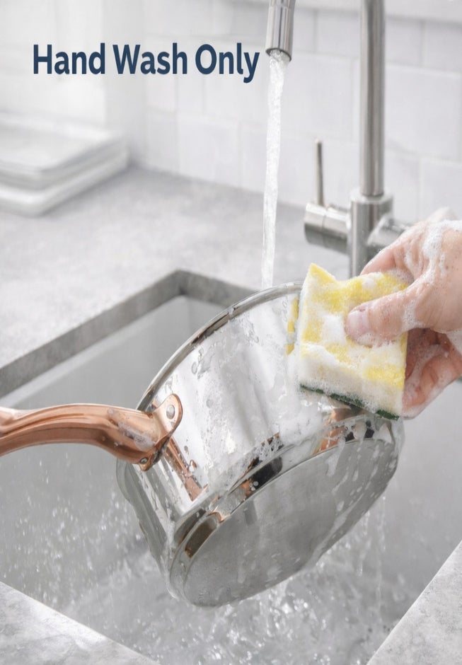 18-Piece Copper Accent Stainless Steel Cookware Set image number 4