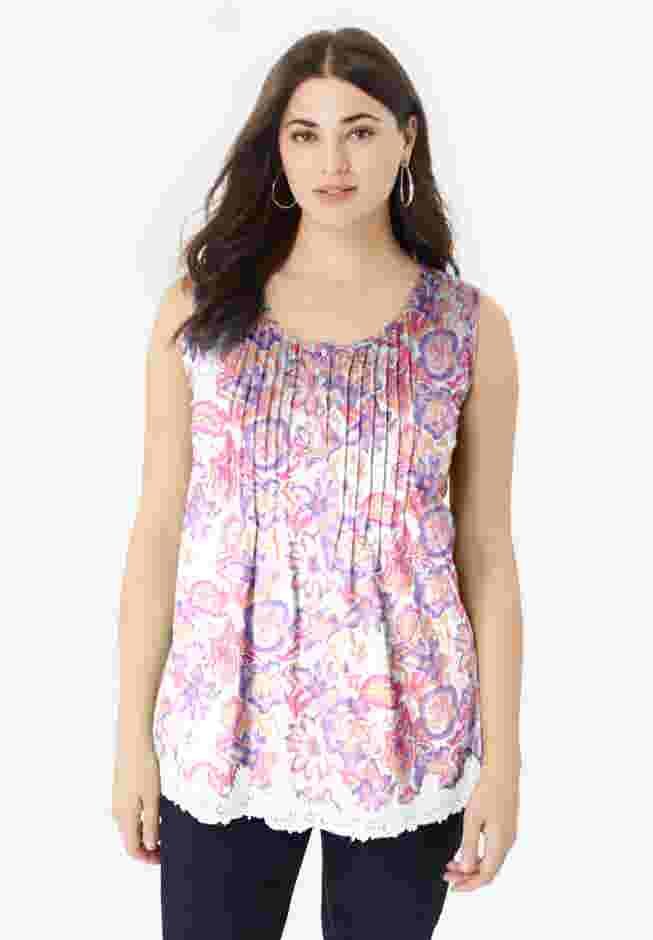 Ombre Lace Tank image number 0