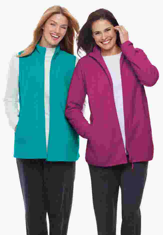 Zip-Front Microfleece Vest image number 3