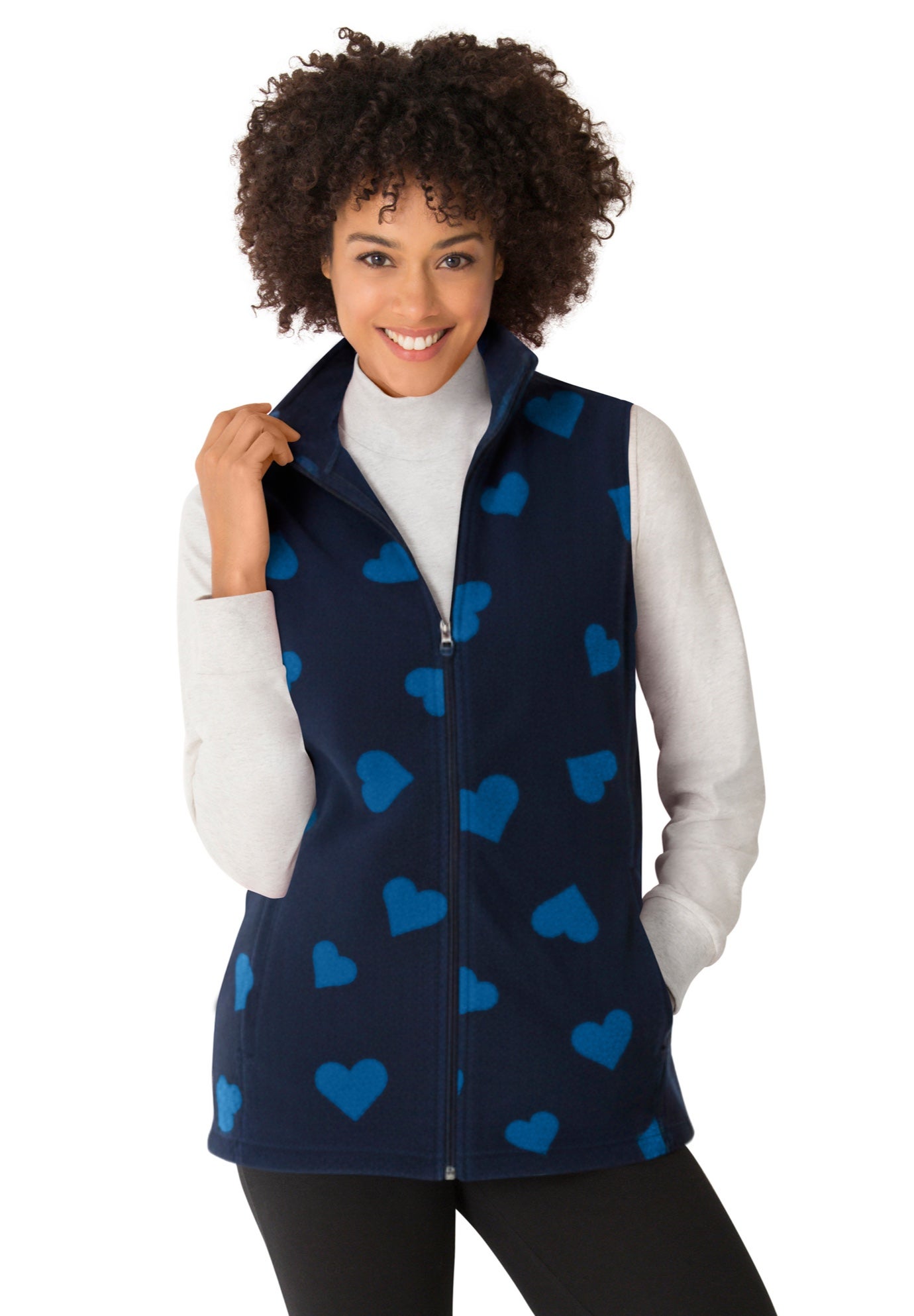 Zip-Front Microfleece Vest image number 4