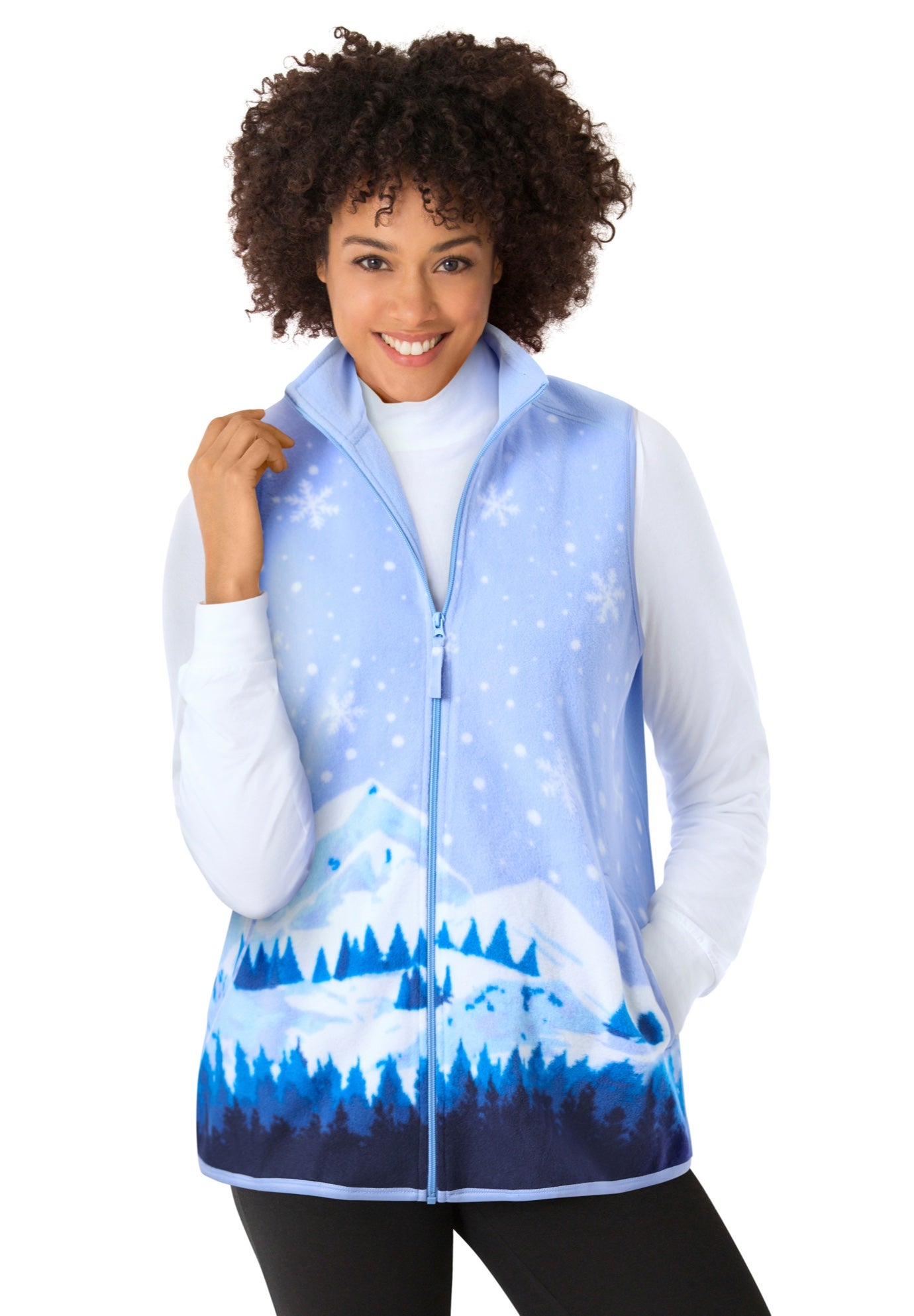 Zip-Front Microfleece Vest image number 0
