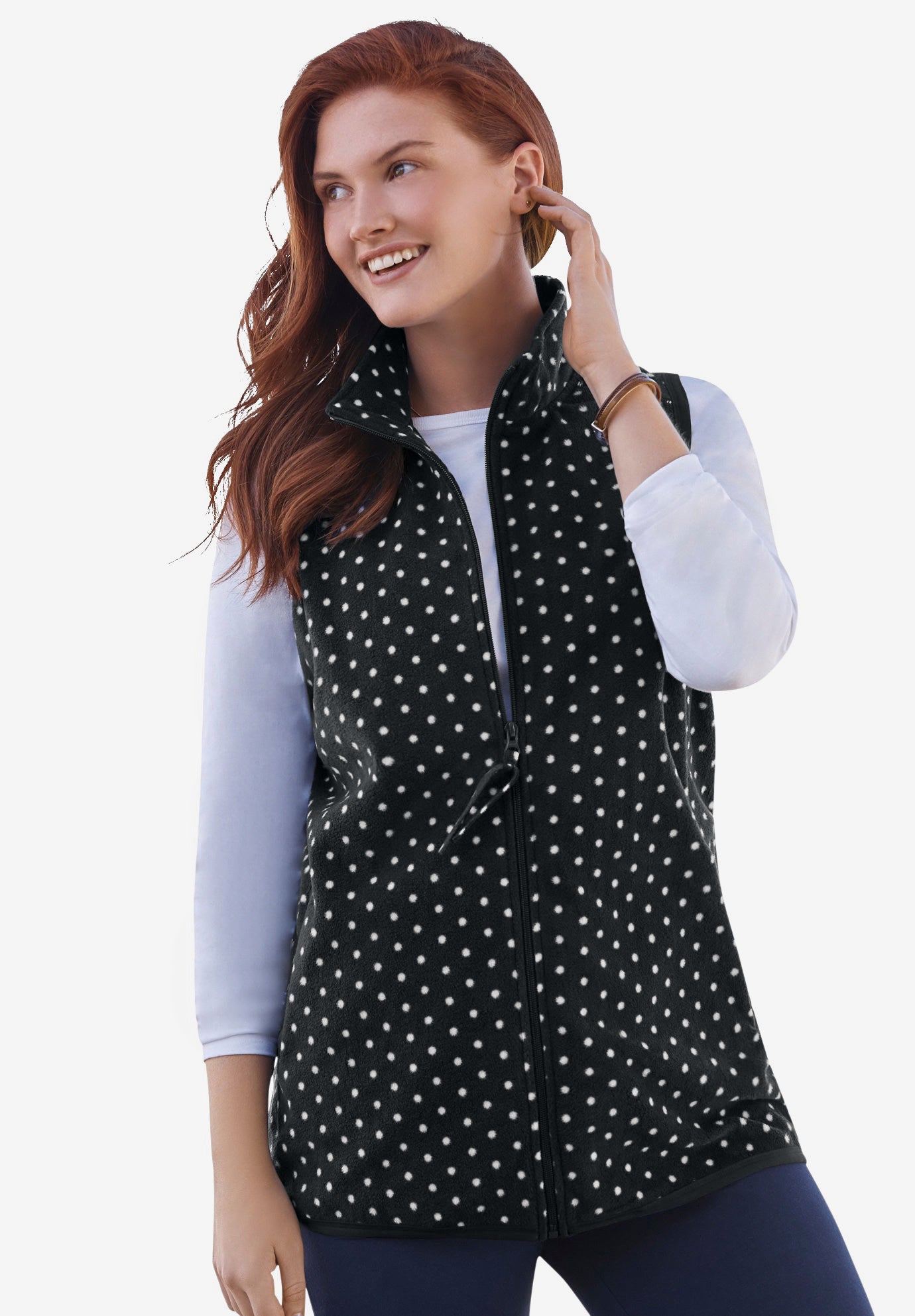 Zip-Front Microfleece Vest image number 0
