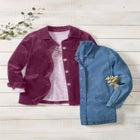 Pleat-Back Corduroy Jacket image number null