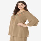 Hand Crinkled Embellished Tunic image number null