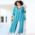 Hand Crinkled Embellished Tunic image number null