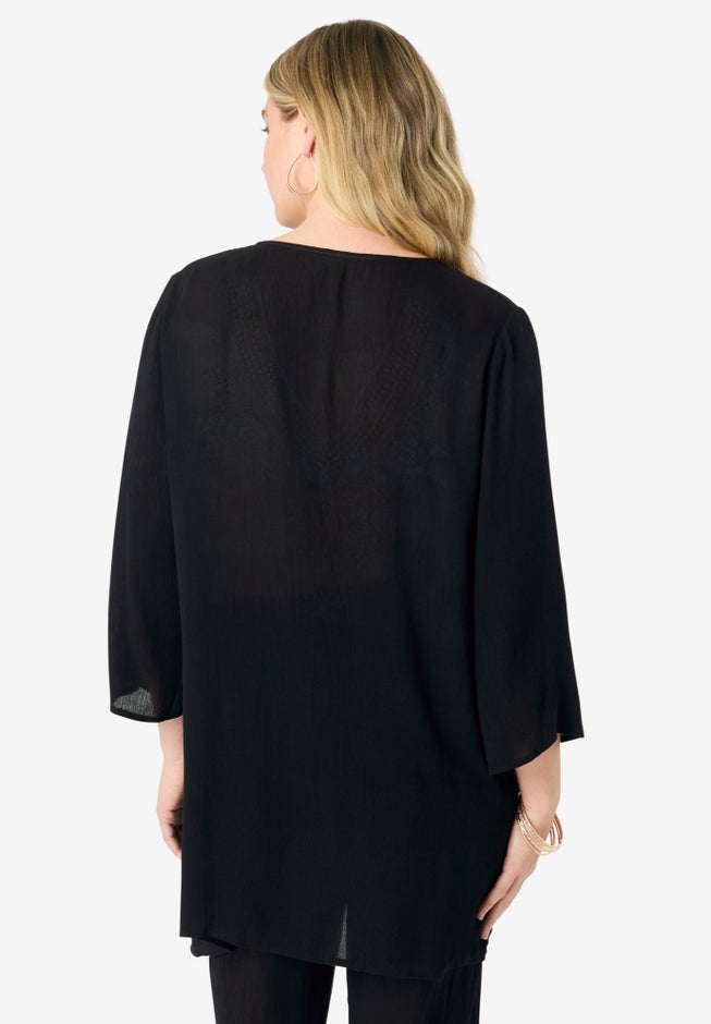 Hand Crinkled Embellished Tunic image number 1