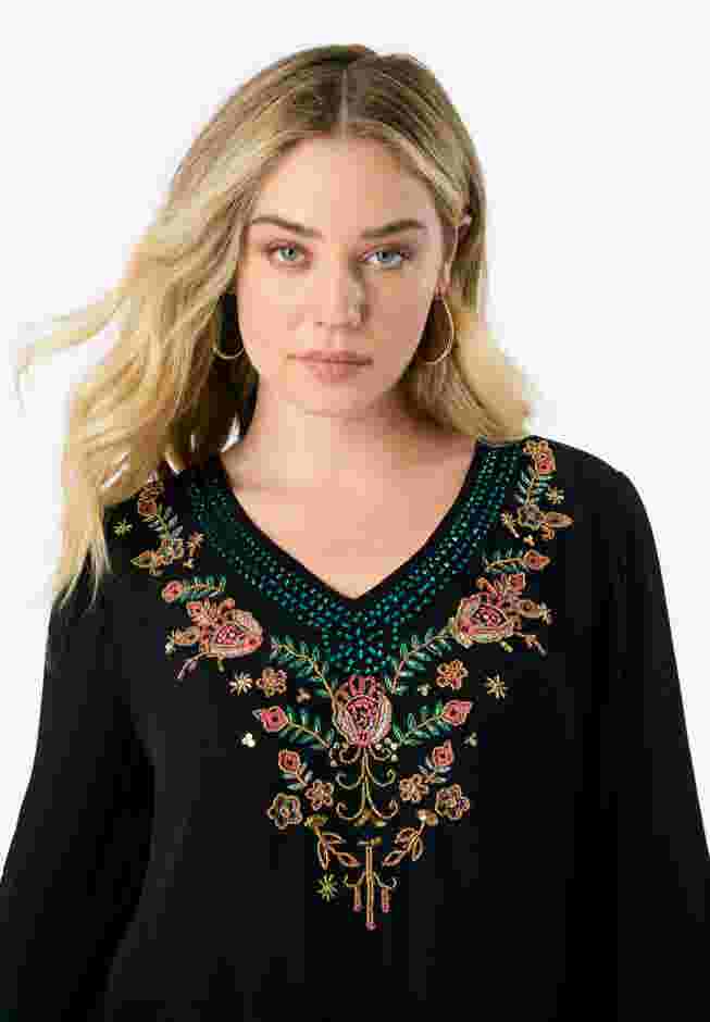 Embellished Crinkle Tunic image number 3