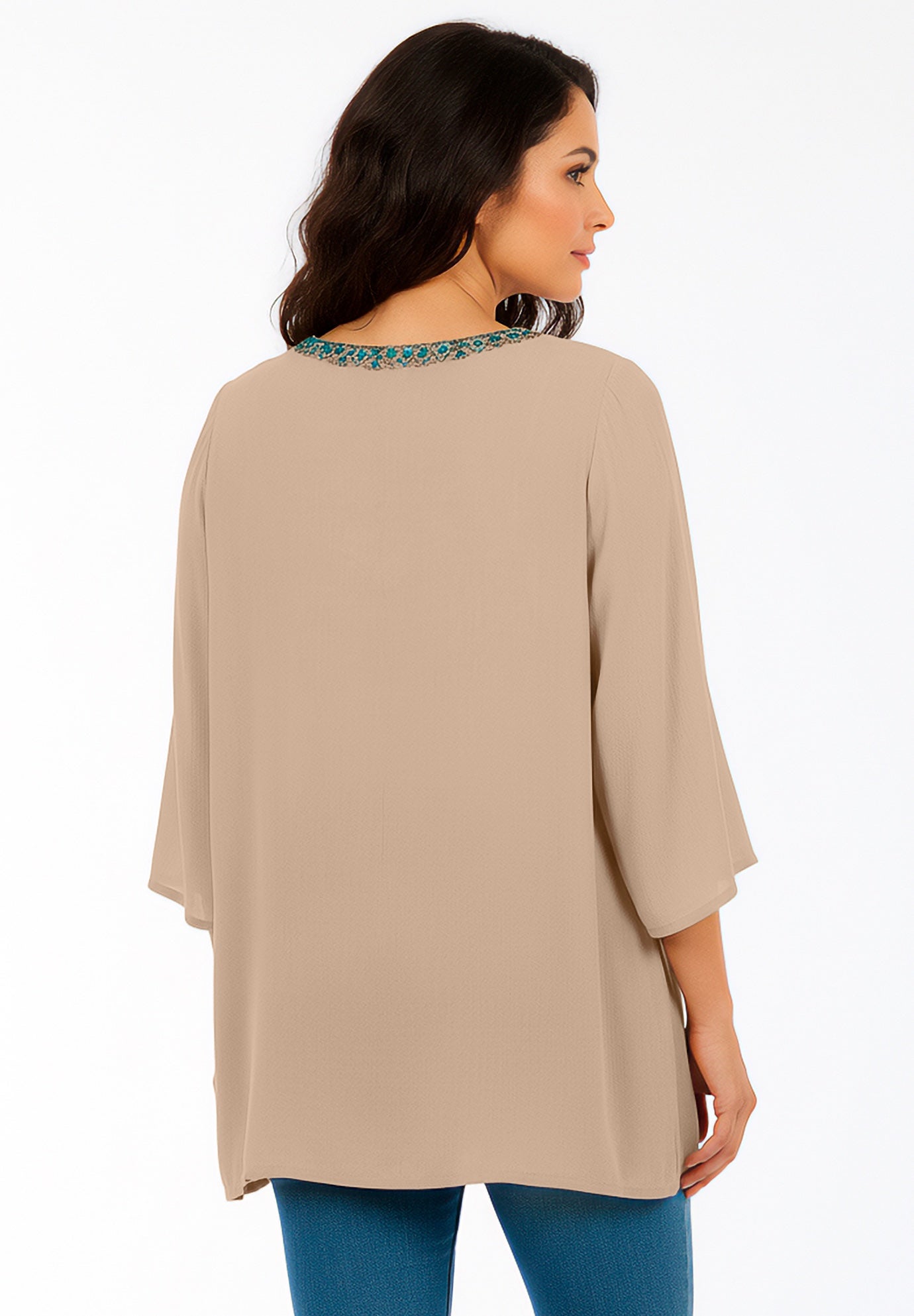 Hand Crinkled Embellished Tunic image number 1