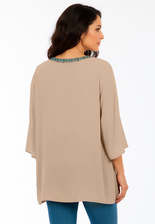 Hand Crinkled Embellished Tunic image number 1