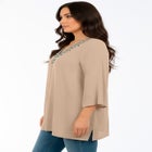 Hand Crinkled Embellished Tunic image number null