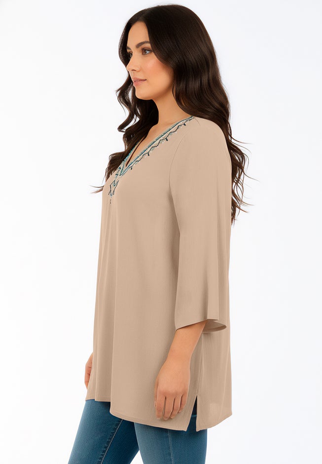 Hand Crinkled Embellished Tunic image number 2