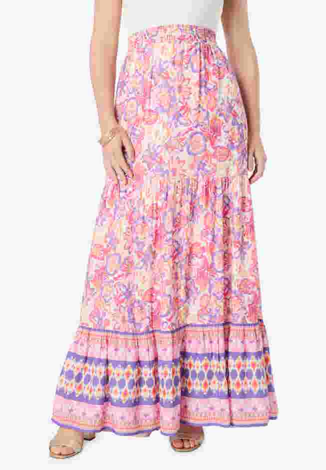 Tiered Maxi Skirt image number 0