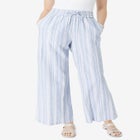 Plus Size Linen Wide-Leg Pant image number null