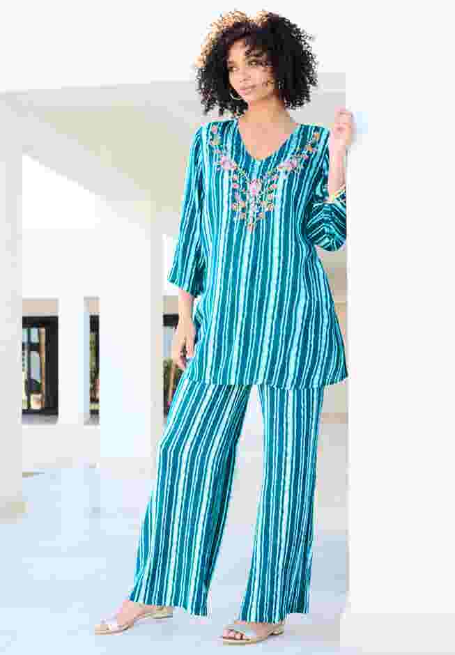 Crinkle Wide-Leg Pant image number 1