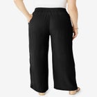 Plus Size Hand Crinkled Wide-Leg Pant image number null