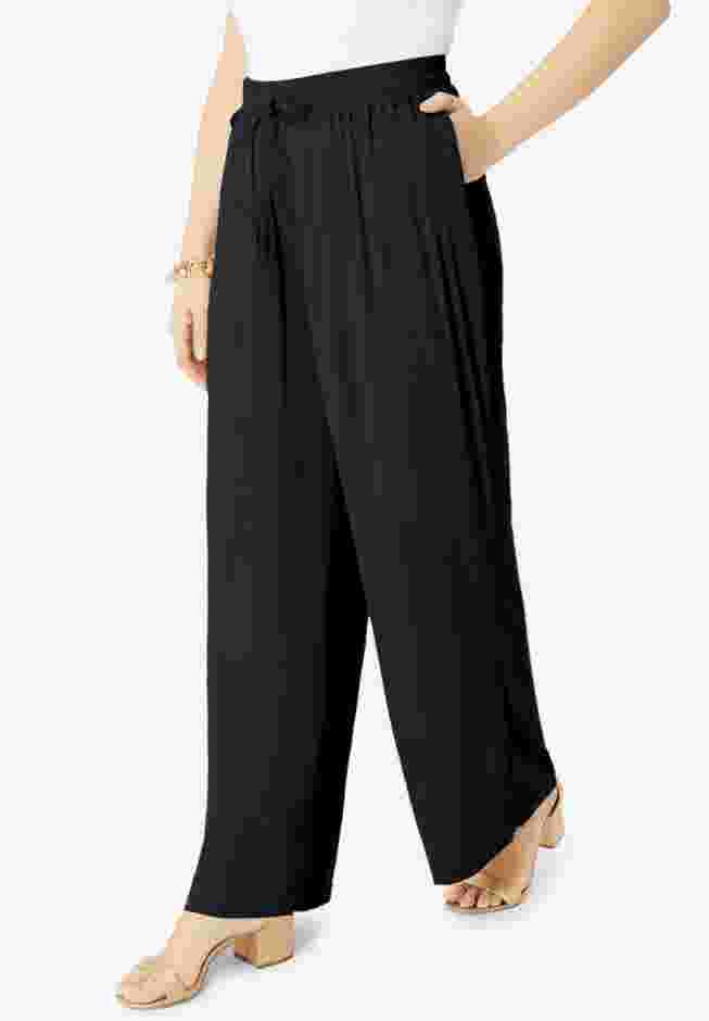 Hand Crinkled Wide-Leg Pant image number 2
