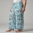 Plus Size Hand Crinkled Wide-Leg Pant image number null