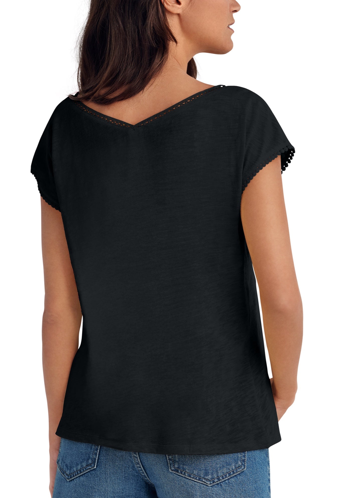 Crochet Trim Tee image number 1