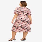 V-Neck Fit and Flare Dress image number null