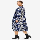 Smocked Bodice V-Neck Midi Dress image number null