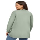 Curved Hem Sweatshirt Tunic With Side Snaps image number 1