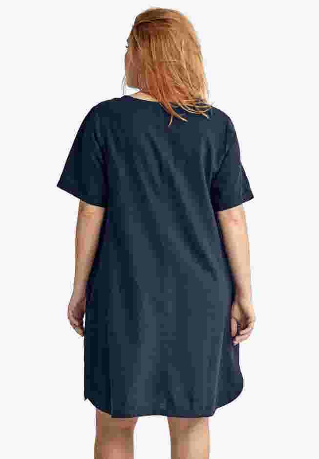 Linen-Blend A-Line Dress image number 1