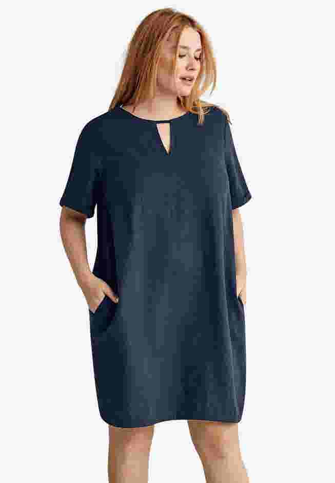 Linen-Blend A-Line Dress image number 0