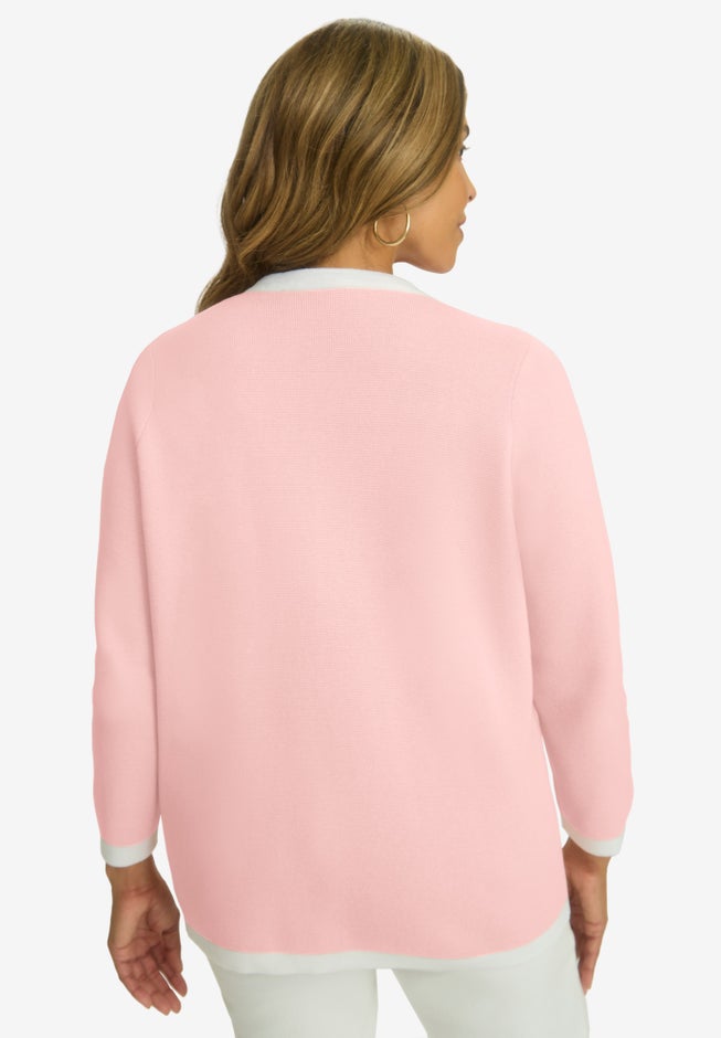 Tipped Boxy Cardigan image number 1