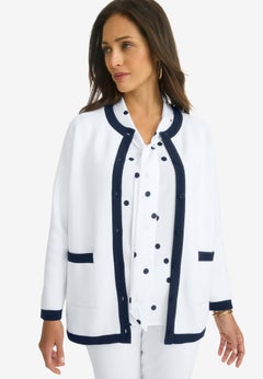 Tipped Boxy Cardigan