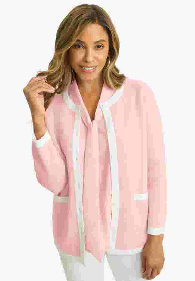 Tipped Boxy Cardigan image number 0