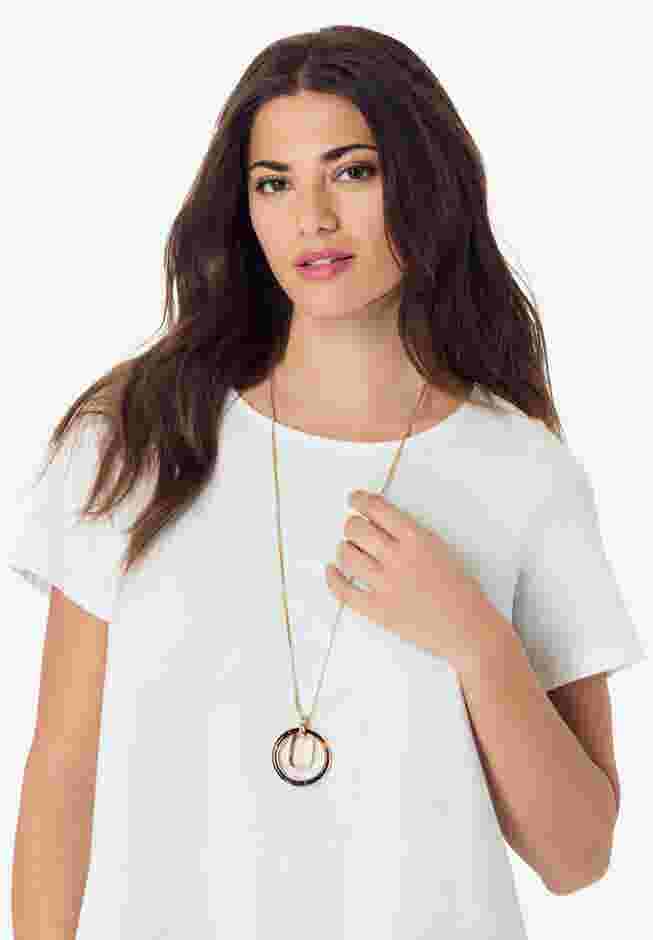 Tortoiseshell Circle Necklace image number 3