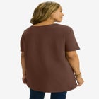 Stretch Cotton Studded Square Neck Tunic image number null