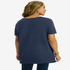 Stretch Cotton Studded Square Neck Tunic image number null