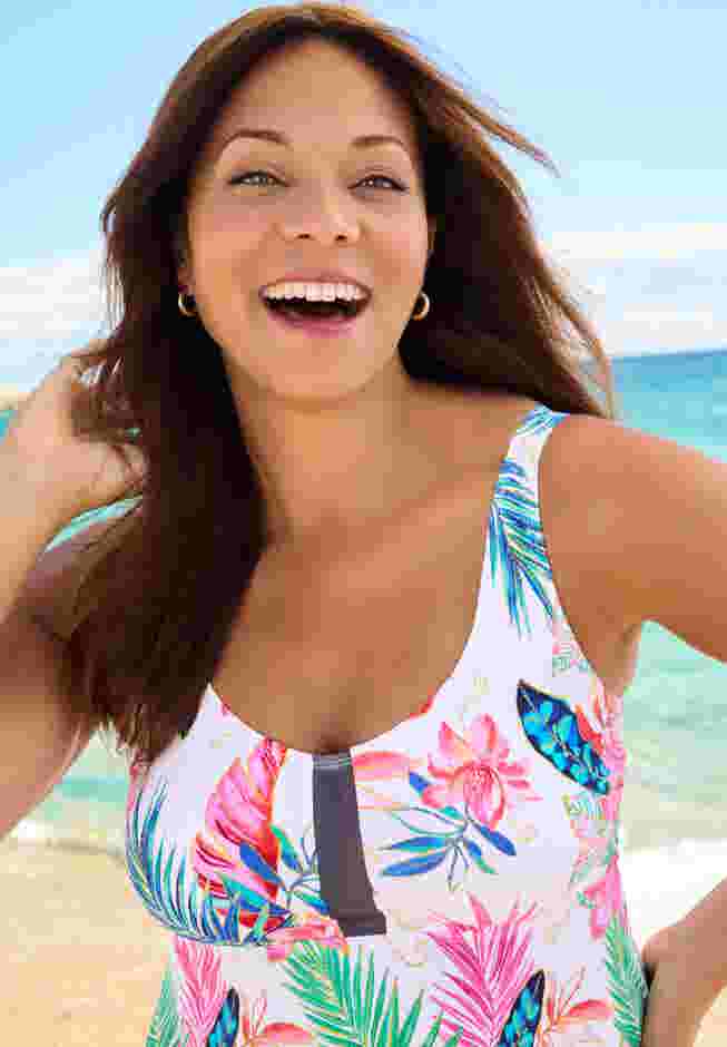 Longer-Length Tankini Top image number 3