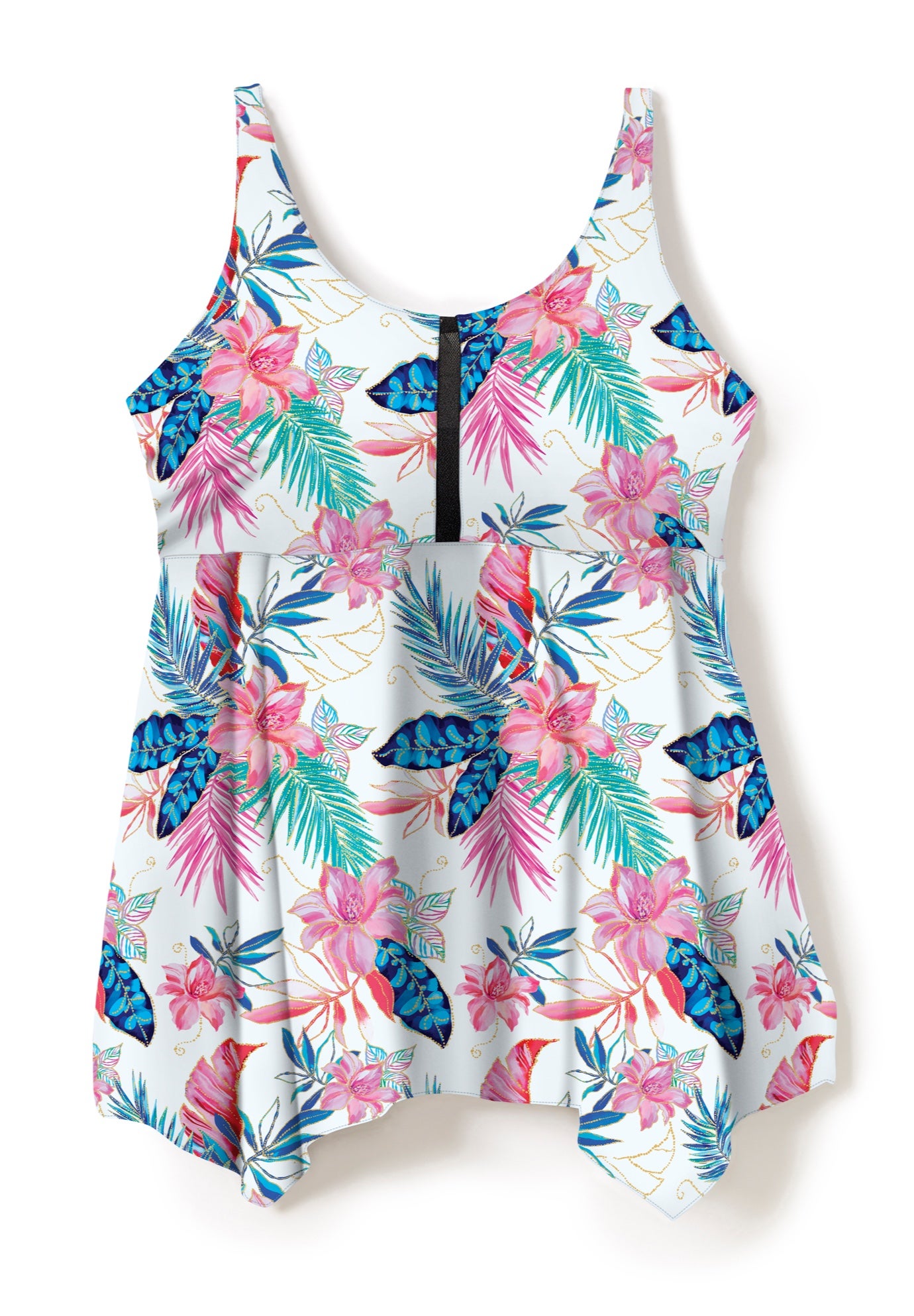 Longer-Length Tankini Top image number 4