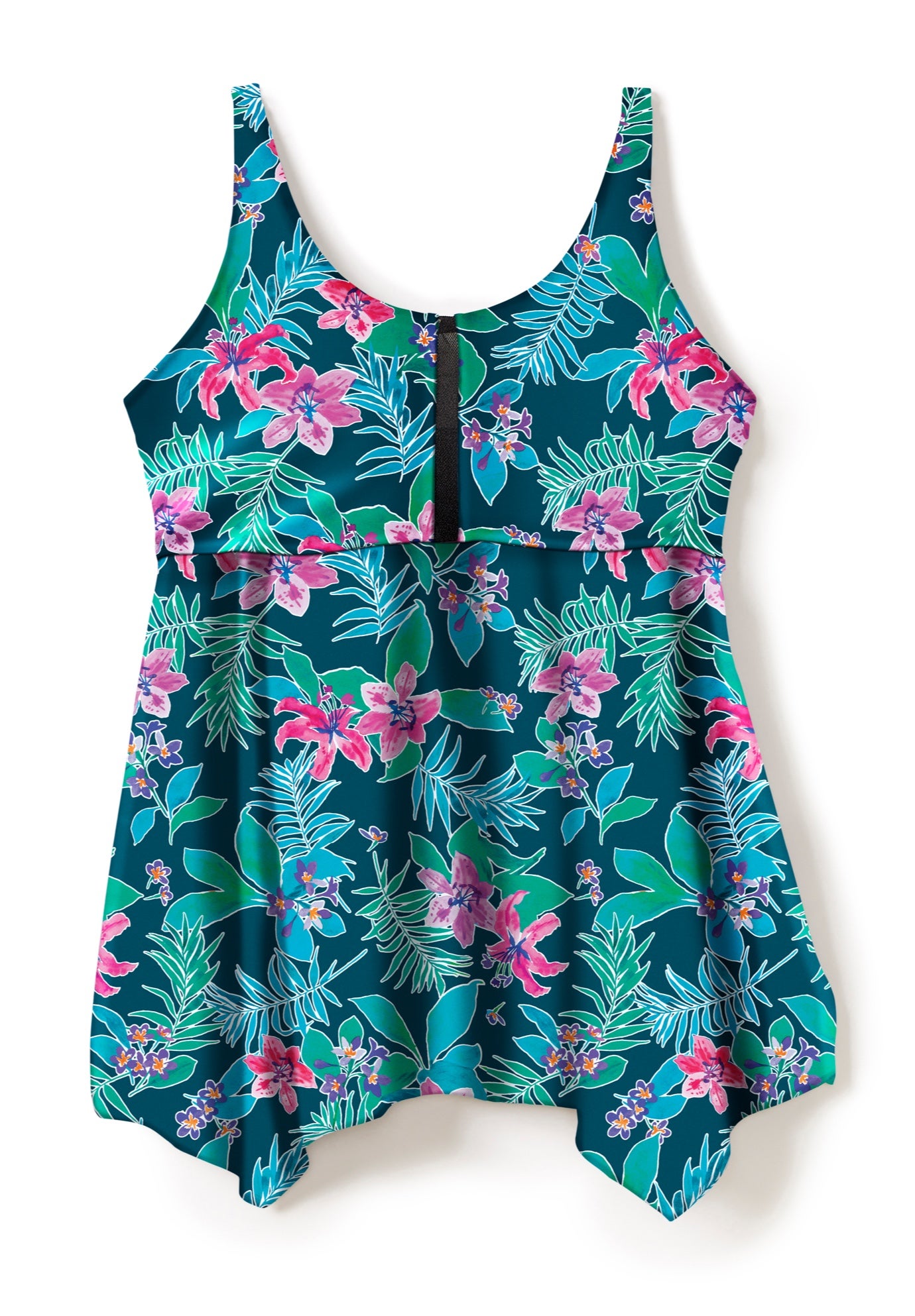 Longer-Length Tankini Top image number 3