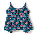 Longer-Length Handkerchief Hem Tankini Top image number null